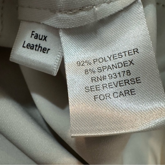 Workshop Republic Beige Flannel Faux Leather Suede Shacket Snap Buttons - Picture 5 of 13